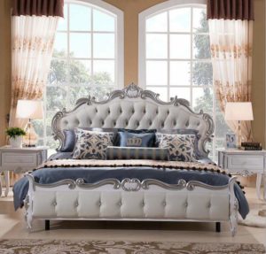 silver deco bed