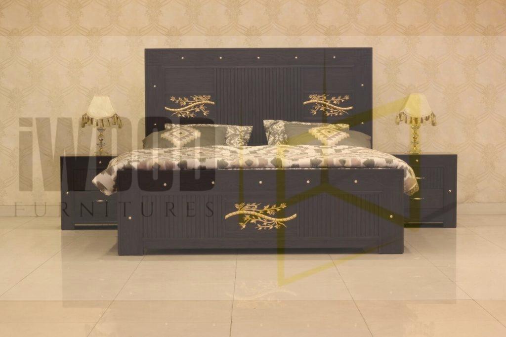 Latest bridal bedroom set with solid wood