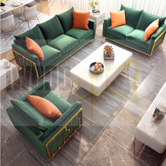 Metal sofa set design for home decor in Karachi Paksitan