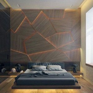 Wooden wall bed