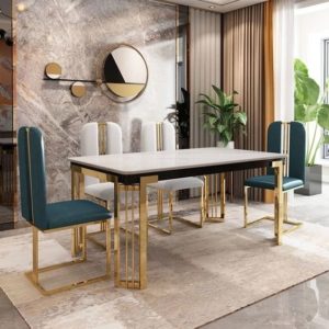 Brass dining table set