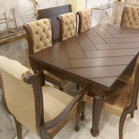 Dining Table Dining wood top dining chair set in Karachi