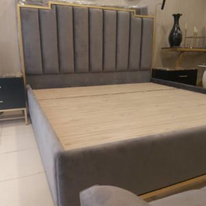 Metal back fabric bed