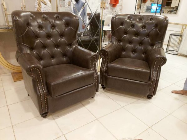 Rexine bedroom chairs