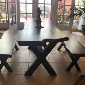 Solid dining table