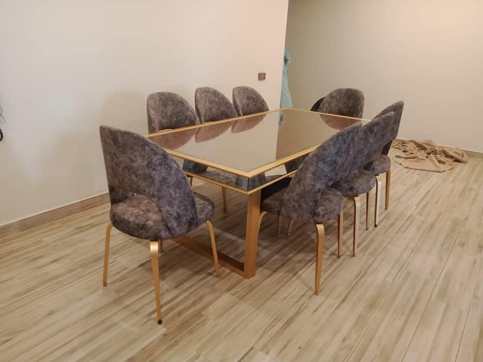 Eight chairs dining set