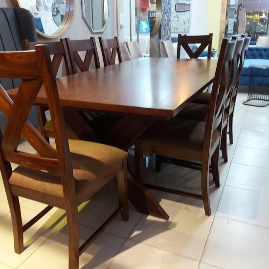 Modern wooden dining table set at affordable price in Karachi Pakistan