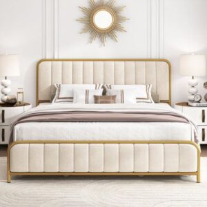 Wood & golden bed