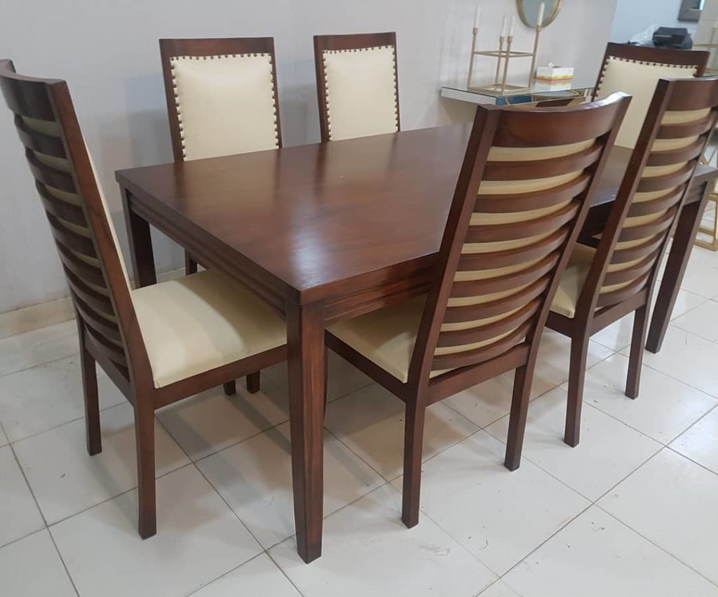 Wooden dining table