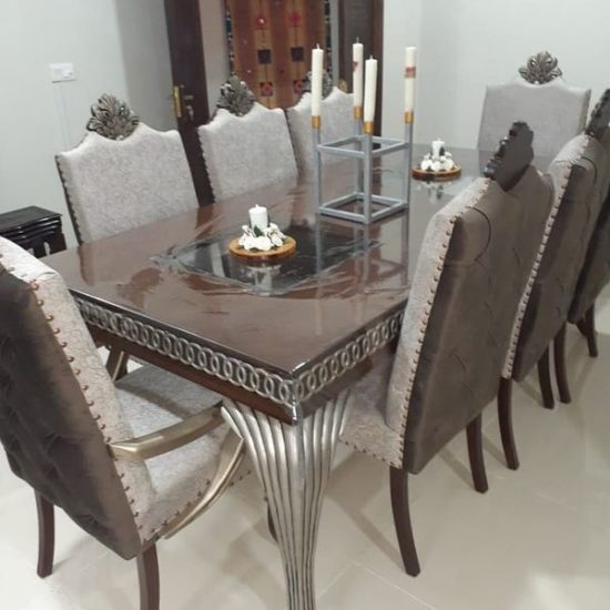 Dining Table Dining wood top dining chair set in Karachi