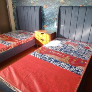 Twin fabric bed