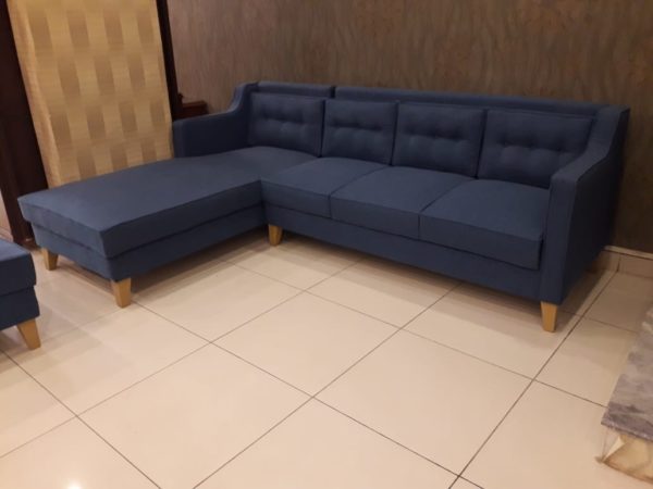 Wooden corner sofa