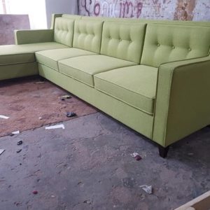 Green corner sofa