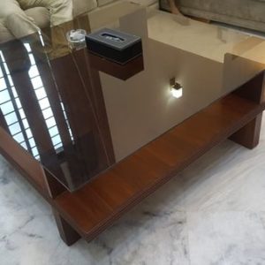 Glass top center table