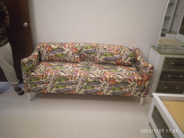 Printed fabric sofa