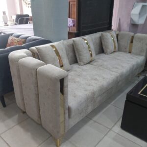 Brass strip sofa