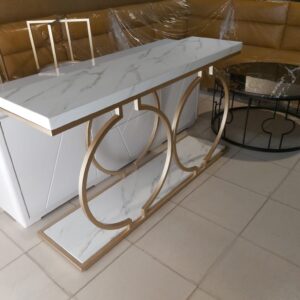 Round metal console