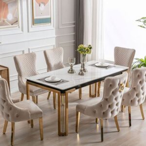 Metal dining table