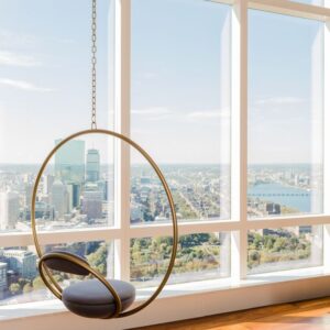 Metal swing chairs