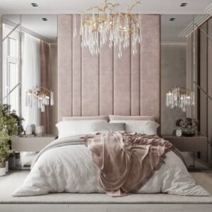 Pink wall bed