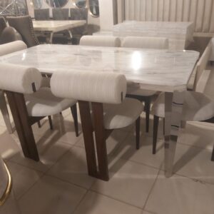 Steel dining table set