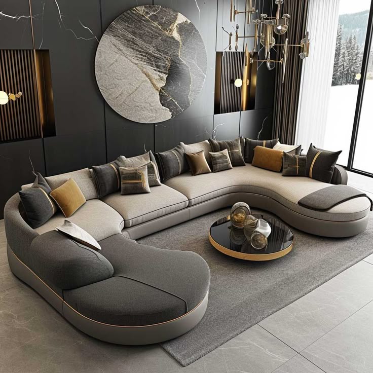 U shape sofa set