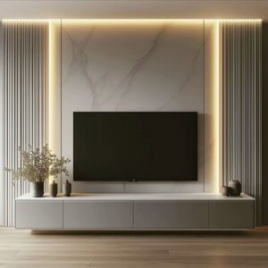 Wooden Media wall design