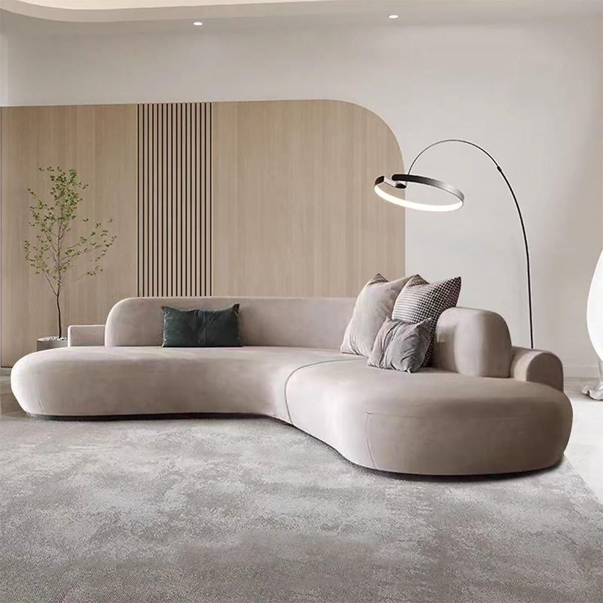 Corner sofa with amazing curvy shape