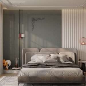 Modern fabricated bed