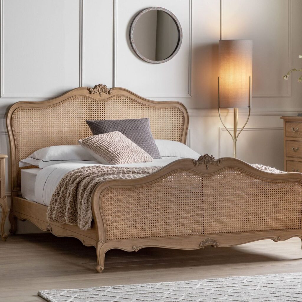 Rattan cane bed