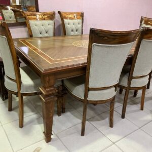 Inlay wooden dining table